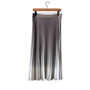 J.McLaughlin Gray to White Ombre Pleated Midi Skirt Size M